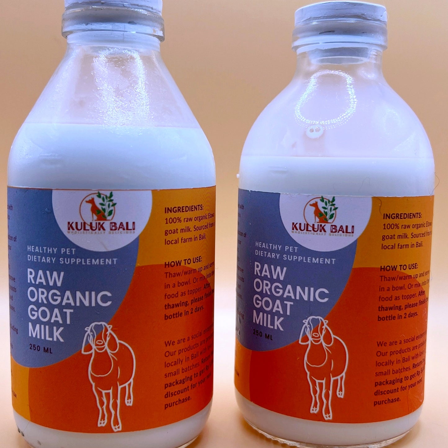 Raw Organic Goat Milk 250ml (Frozen)
