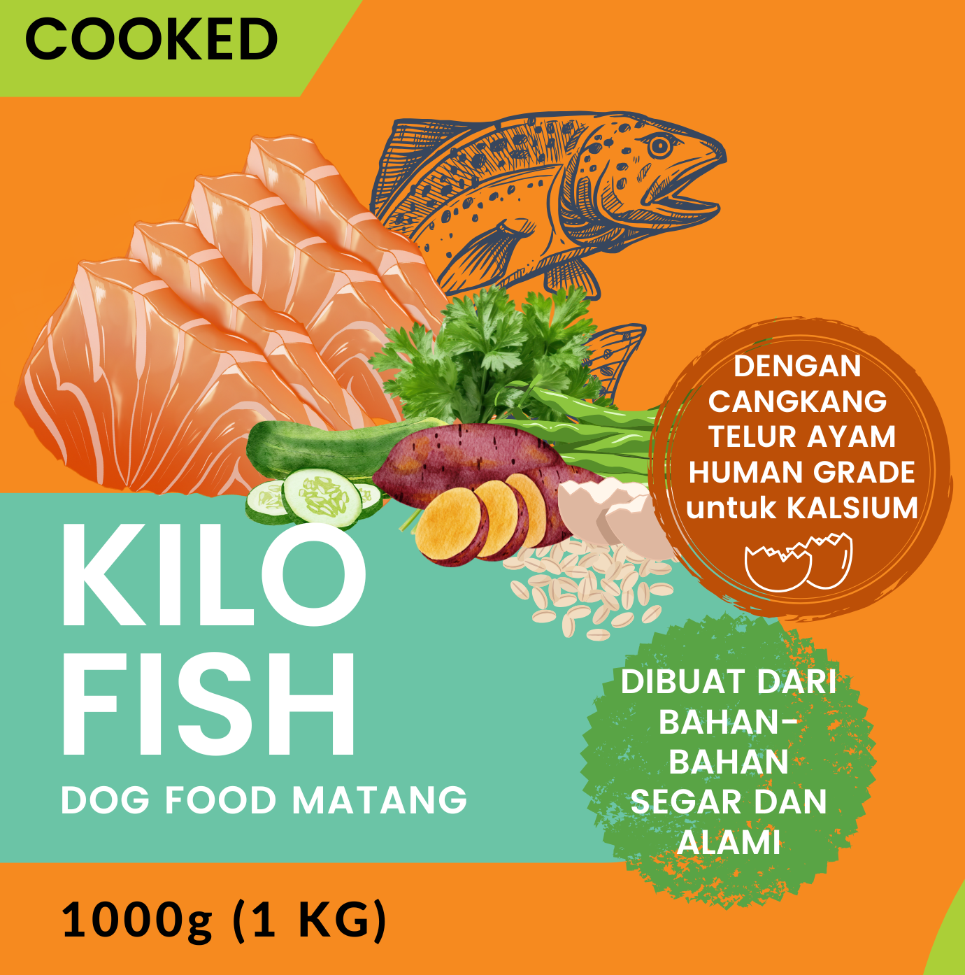 KILO Fish (Salmon) COOKED - 1000g