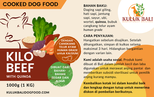 KILO Beef QUINOA - COOKED - 1000g