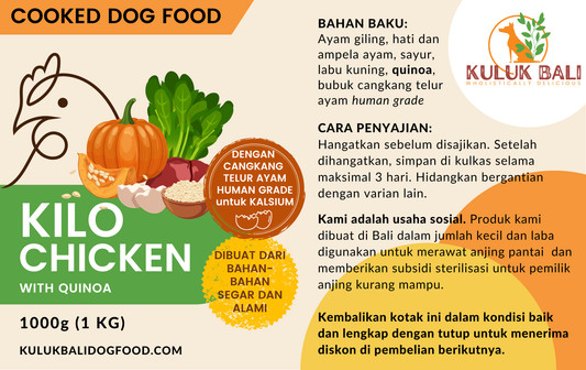 KILO Chicken QUINOA - COOKED - 1000g